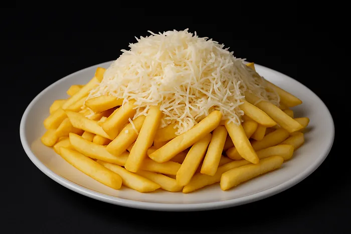 French fries with white cheese