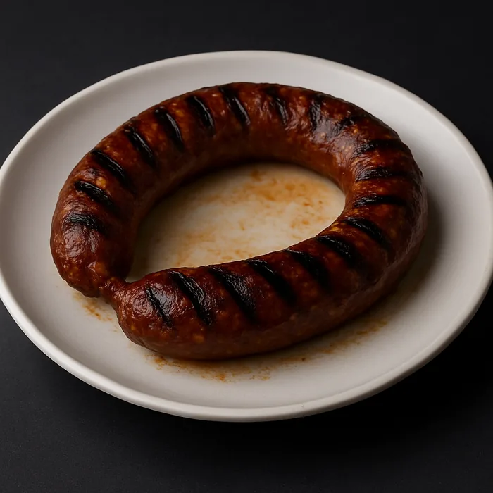 Homemade sudzhuk sausage